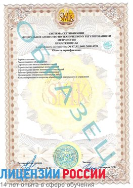 Образец сертификата соответствия (приложение) Камышин Сертификат ISO 14001